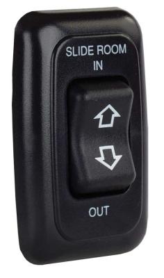 JR Products 12285 Black Single Slide-Out Switch Assembly with Bezel