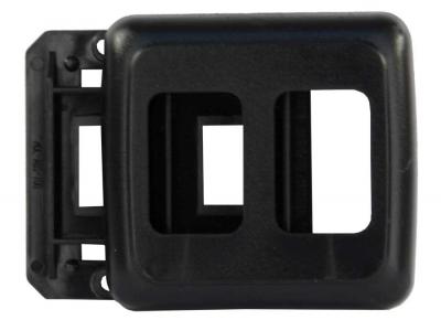 JR Products 12245 Black Triple SPST On-Off Switch with Bezel 